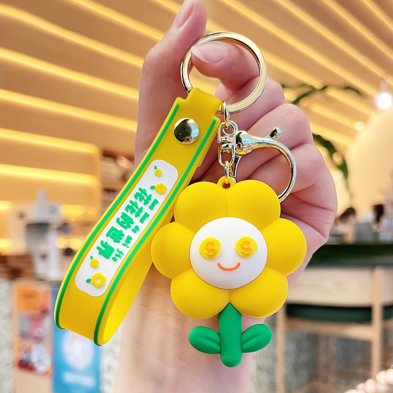 Wholesale New PVC Flower World Keychain